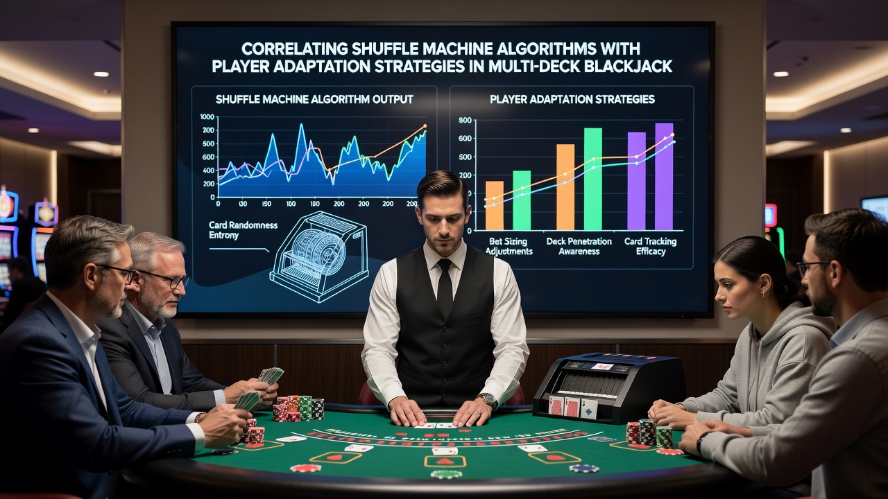Spieler am Blackjack-Tisch mit Fokus auf Echtzeit-Tracking der Kartenkomposition und Einsatzanpassung