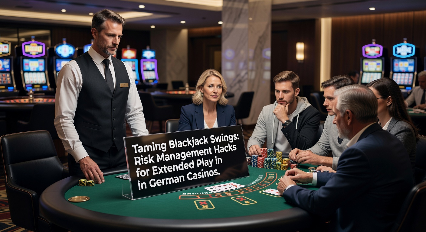 Spieler am Blackjack-Tisch in einem deutschen Casino, der mit ruhiger Konzentration seine Einsätze managt